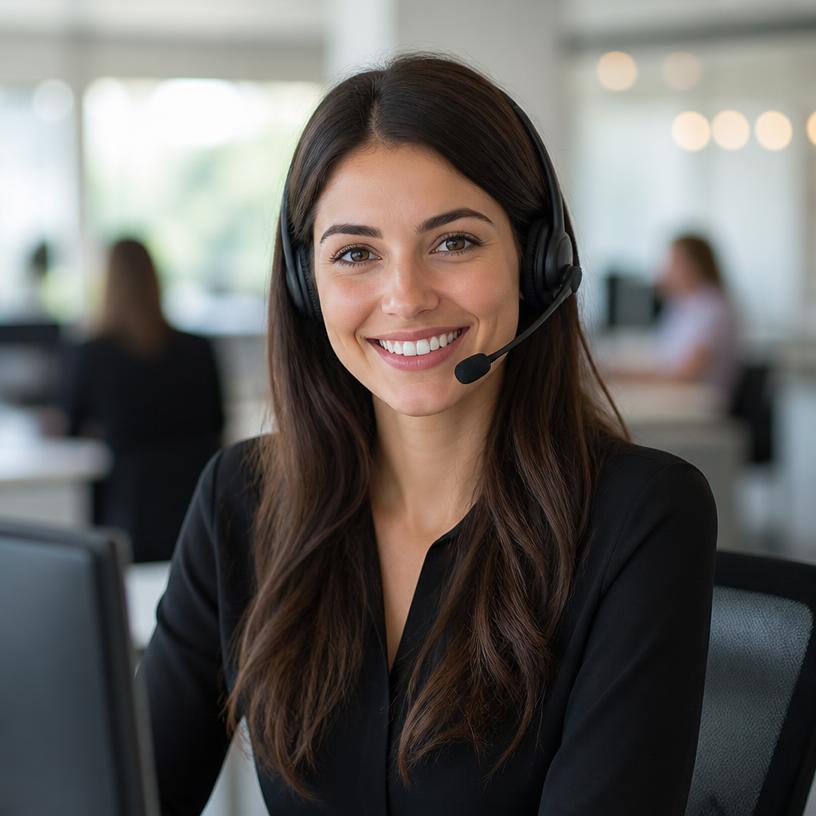 Friendly ClaimBoost claim advisor with headset